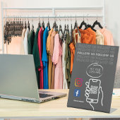 Instagram folgen Qr Code Black Sockelschild