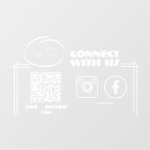 Instagram folgen QR Code Moderne Fensterklammer Fensteraufkleber (Blatt)