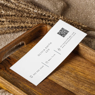 Instagram folgen QR Code Moderne Minimalistisch Mini Visitenkarte