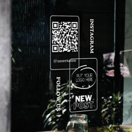 Instagram folgen QR Code Modernster Fensteraufkleber
