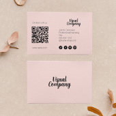 Instagram folgen Qr Code Skriptkalligraphie Visitenkarte