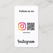 Instagram folgen Qr Code Trendy Social Media Visitenkarte (Vorderseite)