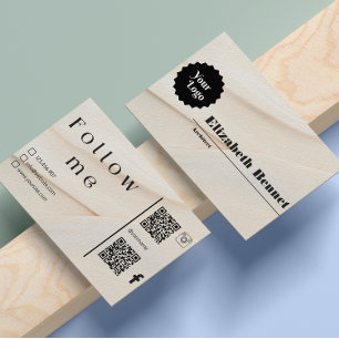 Instagram Folgen Sie uns Qr Code Schwarzer Text Visitenkarte