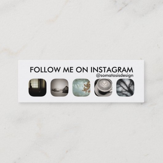 Instagram-Follower Mini Visitenkarte (Rückseite)