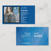 Instagram Foto-blaue Überfahrt-Minibaut.-Karte Visitenkarte (Vorne/Hinten)