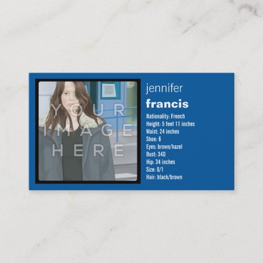 Instagram Foto-blaue Überfahrt-Minibaut.-Karte Visitenkarte (Vorderseite)