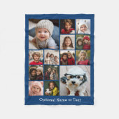 Instagram Foto Collage - 14 Fotos Royal Fleecedecke (Vorderseite)