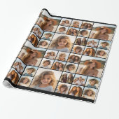 Instagram Foto Collage - 14 Fotos - schwarz Geschenkpapier (Ungerollt)