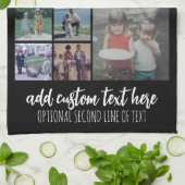 Instagram Foto Collage - 14 Fotos - Skripttext Geschirrtuch (Gefaltet)