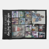 Instagram Foto Collage - 14 Fotos - Skripttext Geschirrtuch (Horizontal)