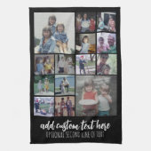 Instagram Foto Collage - 14 Fotos - Skripttext Geschirrtuch (Vertikal)