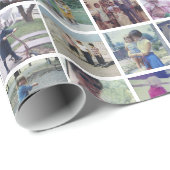 Instagram Foto Collage - 16 Ihrer Lieblingsfotos Geschenkpapier (Rolleneckpunkt)