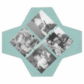 Instagram Foto Collage 4 Bilder - blaue Streifen Fußball (Flach)