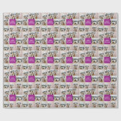 Instagram Foto Collage 8 Fotos mit benutzerdefinie Geschenkpapier (Flach)