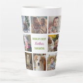 Instagram Foto Collage, die beste Mutter der Welt Milchtasse (Vorderseite)
