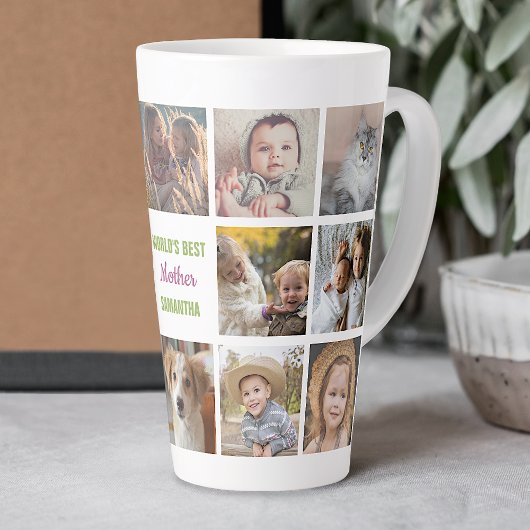 Instagram Foto Collage, die beste Mutter der Welt Milchtasse
