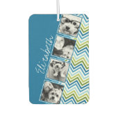 Instagram Foto Collage farbenfrohe Chevrons Autolufterfrischer (Vorderseite)