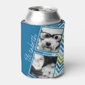 Instagram Foto Collage farbenfrohe Chevrons Dosenkühler (Kanne Vorderseite)