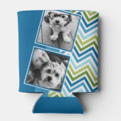 Instagram Foto Collage farbenfrohe Chevrons Dosenkühler (Rückseite)