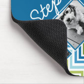 Instagram Foto Collage farbenfrohe Chevrons Mousepad (Ecke)