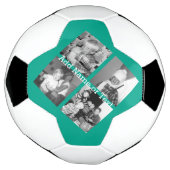 Instagram Foto Collage mit 4 Bildern - Smaragd Fußball (Gedreht)
