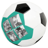 Instagram Foto Collage mit 4 Bildern - Smaragd Fußball (Dreiviertel)