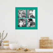 Instagram Foto Collage mit 4 Bildern - Smaragd Poster (Küche)