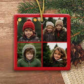 Instagram Foto Collage mit frohen Weihnachten Keramikornament