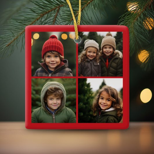 Instagram Foto Collage mit frohen Weihnachten Keramikornament