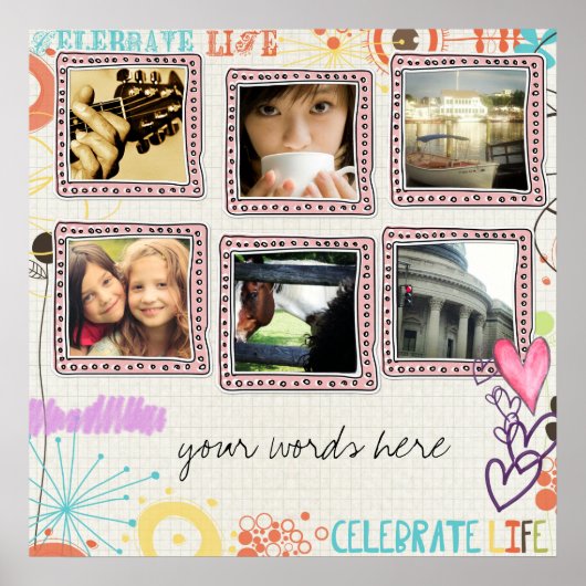 Instagram-Foto-Collage Poster (Vorne)