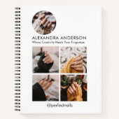 Instagram Foto Collage Social Media Profil Notizblock (Vorderseite)