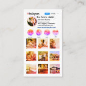 Instagram Foto Grid-Visitenkarte Visitenkarte (Vorderseite)