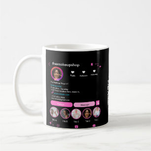 Instagram FOTO Haarstylist Makeup-Artist QR Kaffeetasse