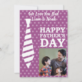 Instagram Foto Krawatte Dots Lila Vatertagskarte Einladung