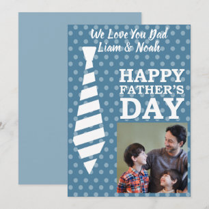 Instagram Foto Krawatte LT Blue Dots Fathers Day C Einladung