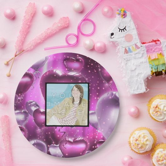 Instagram Foto-kundenspezifische Herz-PapierTeller Pappteller (Party)