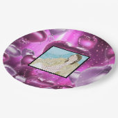 Instagram Foto-kundenspezifische Herz-PapierTeller Pappteller (Schrägansicht)