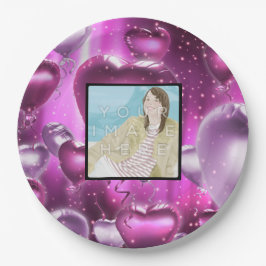 Instagram Foto-kundenspezifische Herz-PapierTeller Pappteller