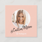 Instagram Foto Moderne Script Trendy Social Media Telefonnummerkarte (Vorderseite)