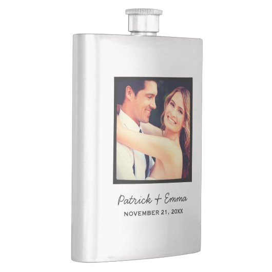 Instagram-Foto Personalisierte Hochzeit Flachmann (Rechts)