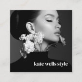 Instagram Foto QR Code Quadratische Visitenkarte (Vorderseite)