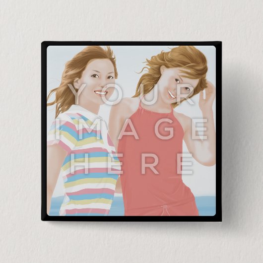 Instagram Foto-Quadrat-Bild-Knopf Button (Vorderseite)
