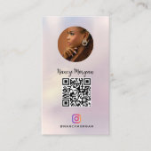 Instagram-Foto-Raster-QR-Code holografisch Visitenkarte (Vorderseite)
