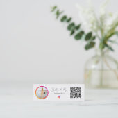 Instagram Foto Social Media folgt QR-Code Mini Visitenkarte (Stehend Vorderseite)
