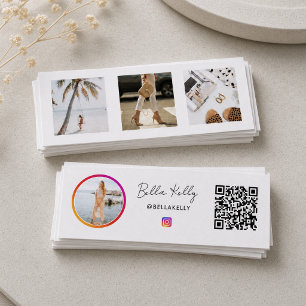 Instagram Foto Social Media folgt QR-Code Mini Visitenkarte