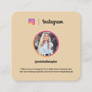 Instagram Foto trendy Social Media modern gelb Telefonnummerkarte
