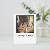 instagram Foto Weihnachtskarten Feiertagspostkarte (Stehend Vorderseite)