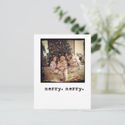 instagram Foto Weihnachtskarten Feiertagspostkarte (Stehend Vorderseite)