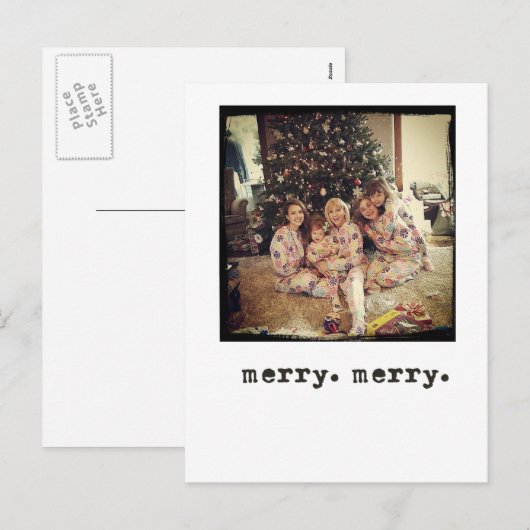 instagram Foto Weihnachtskarten Feiertagspostkarte (Vorne/Hinten)