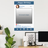 Instagram FotoBooth Party Prop Frame für Geburtsta Poster (Heimbüro)